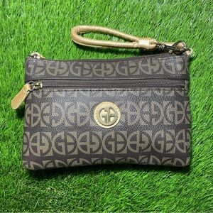 Giani Bernini Wristlet Handbag Printed British Brown Women’s Purse‎